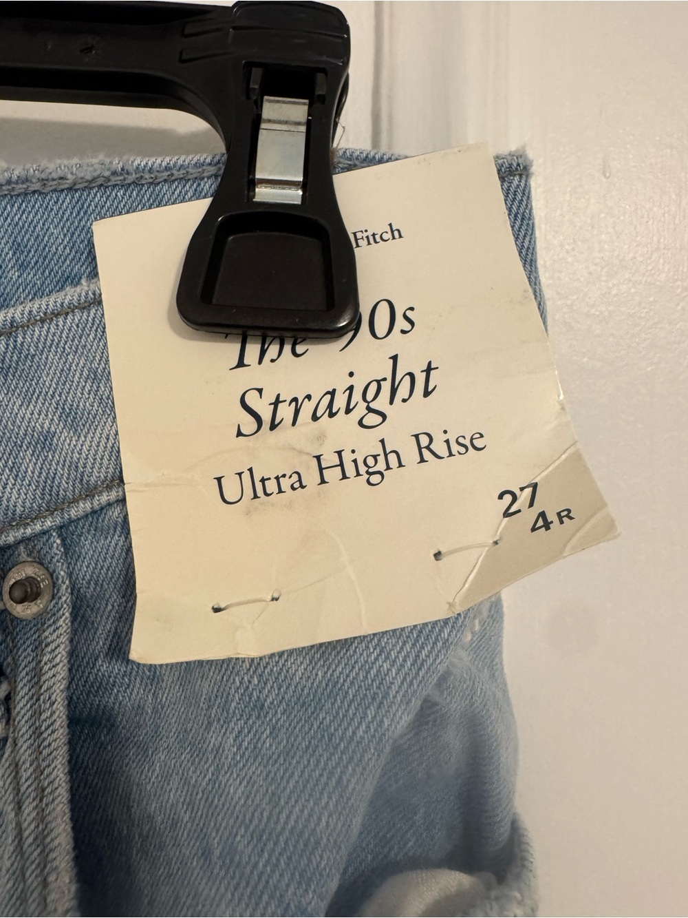 Abercrombie & Fitch Light Blue Straight Leg Jeans - Picture 2 of 4